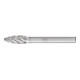 PFERD Hartmetall Hochleistungsfrässtift STEEL Flamme B Ø 08x20mm Schaft-Ø 6 mm für Stahl-1