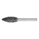 PFERD Hartmetall Hochleistungsfrässtift STEEL Flamme B Ø 12x30mm Schaft-Ø 6 mm HICOAT für Stahl-1