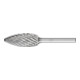 PFERD Hartmetall Hochleistungsfrässtift STEEL Flamme B Ø 16x35 mm Schaft-Ø 6 mm für Stahl-1