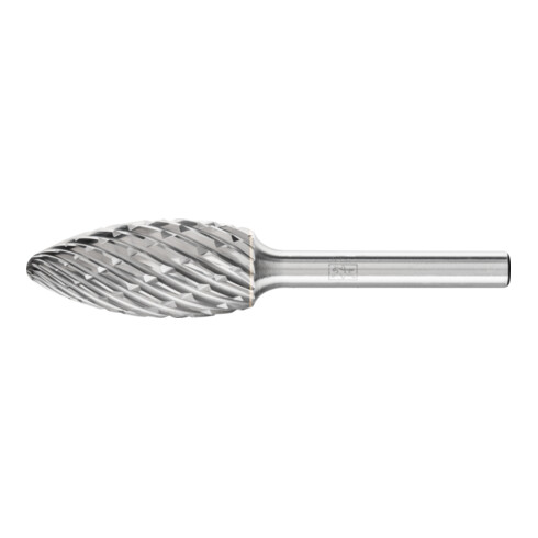 PFERD Hartmetall Hochleistungsfrässtift STEEL Flamme B Ø 16x35 mm Schaft-Ø 6 mm für Stahl