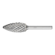 PFERD Hartmetall Hochleistungsfrässtift STEEL Flamme B Ø 16x35 mm Schaft-Ø 6 mm für Stahl