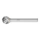 PFERD Hartmetall Hochleistungsfrässtift STEEL Kugel KUD Ø 12x10mm Schaft-Ø 6 mm für Stahl-1