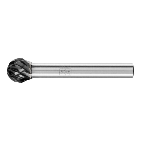 PFERD Hartmetall Hochleistungsfrässtift STEEL Kugel KUD Ø 10x09 mm Schaft-Ø 6 mm HICOAT für Stahl