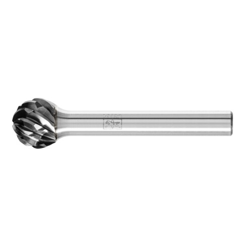 PFERD Hartmetall Hochleistungsfrässtift STEEL Kugel KUD Ø 12x10mm Schaft-Ø 6 mm HICOAT für Stahl