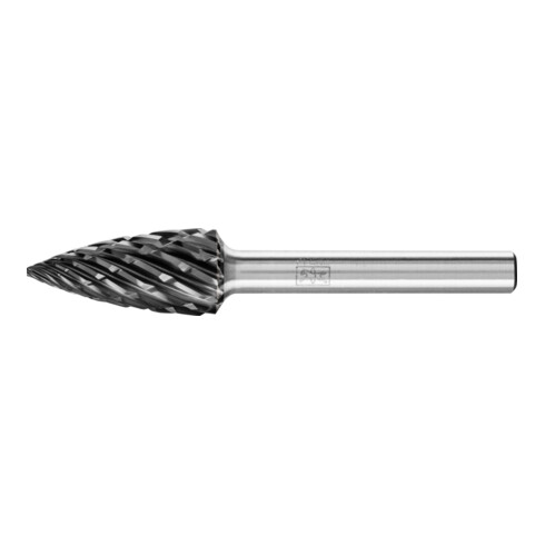 PFERD Hartmetall Hochleistungsfrässtift STEEL Spitzbogen SPG Ø 12x25 mm Schaft-Ø 6 mm HICOAT Stahl