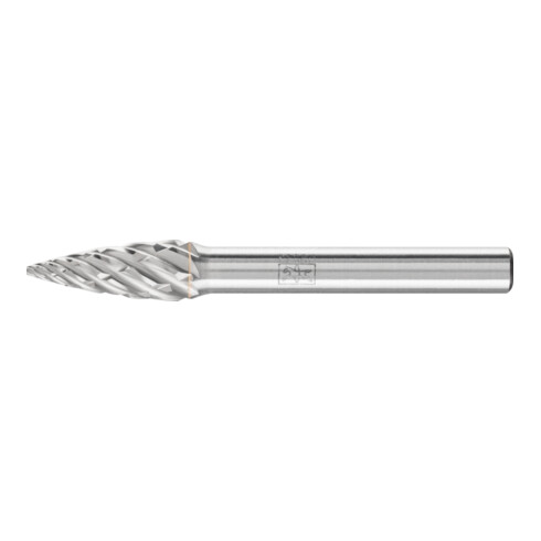 PFERD Hartmetall Hochleistungsfrässtift STEEL Spitzbogen SPG Ø 08x20mm Schaft-Ø 6 mm für Stahl