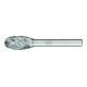 PFERD Hartmetall Hochleistungsfrässtift STEEL Tropfen TRE Ø 12x20mm Schaft-Ø 6 mm für Stahl-1