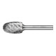 PFERD Hartmetall Hochleistungsfrässtift STEEL Tropfen TRE Ø 16x25 mm Schaft-Ø 6 mm für Stahl-1