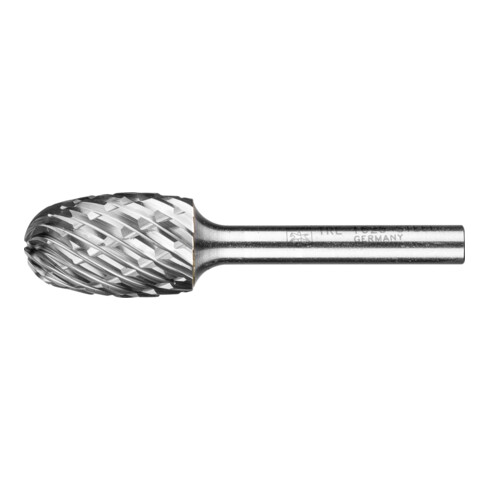 PFERD Hartmetall Hochleistungsfrässtift STEEL Tropfen TRE Ø 16x25 mm Schaft-Ø 6 mm für Stahl