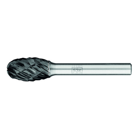 PFERD Hartmetall Hochleistungsfrässtift STEEL Tropfen TRE Ø 12x20mm Schaft-Ø 6 mm HICOAT für Stahl