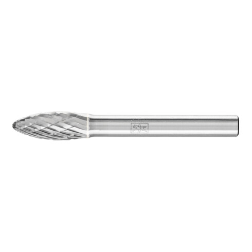 PFERD Hartmetall Hochleistungsfrässtift TOUGH Flamme B Ø 08x20mm Schaft-Ø 6 mm schlagfest