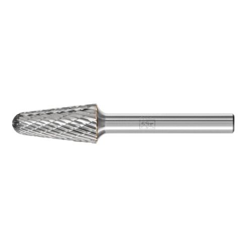 PFERD Hartmetall Hochleistungsfrässtift TOUGH Rundbogen KEL Ø 12x25 mm Schaft-Ø 6 mm schlagfest