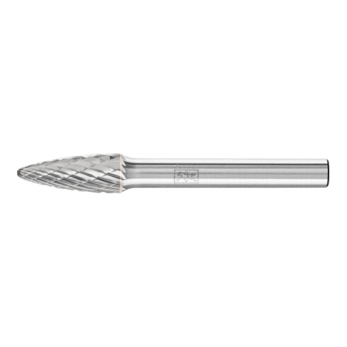 PFERD Hartmetall Hochleistungsfrässtift TOUGH Rundbogen RBF Ø 08x20mm Schaft-Ø 6 mm schlagfest