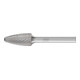 PFERD Hartmetall Hochleistungsfrässtift TOUGH-S Rundbogen RBF Ø 12x25 mm Schaft-Ø 6 mm schlagfest-1