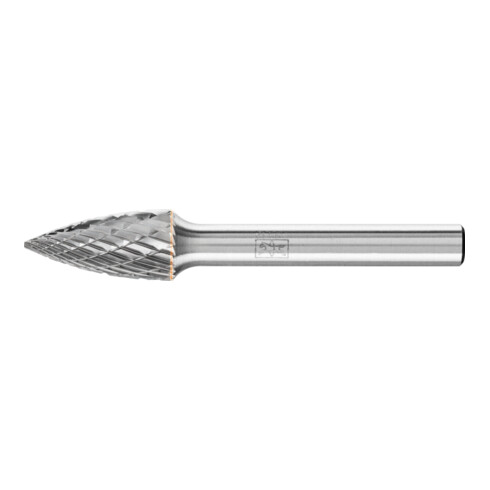 PFERD Hartmetall Hochleistungsfrässtift TOUGH Spitzbogen SPG Ø 10x20mm Schaft-Ø 6 mm schlagfest