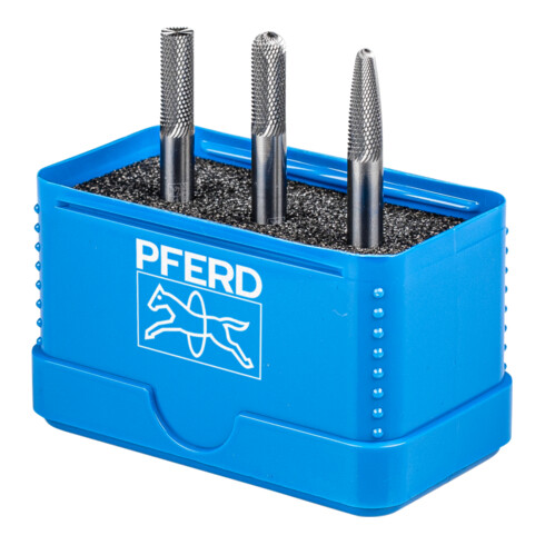 PFERD Hartmetall Hochleistungskleinfrässtift Set MICRO 3-tlg. Ø 6mm Schaft-Ø 6mm Feinbearbeitung
