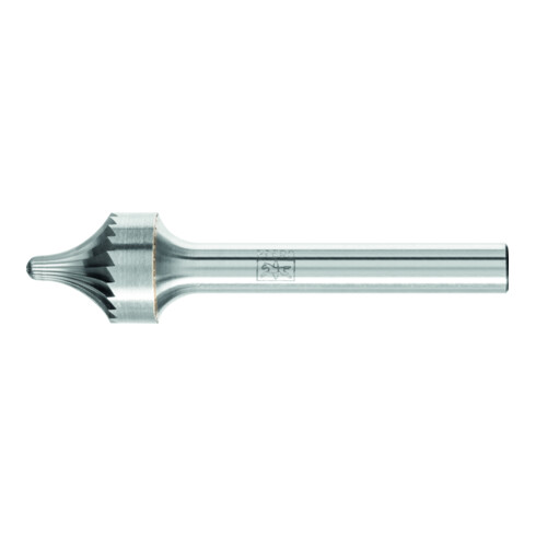 PFERD Hartmetall Verrundungsfrässtift V Ø 13x15 mm Schaft-Ø 6 mm Z3 universal mittel