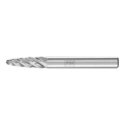PFERD Hartmetall Hochleistungsfrässtift STEEL Rundbogen RBF Ø 06x18 mm Schaft-Ø 6 mm für Stahl