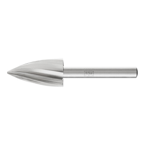 PFERD HSS Frässtift ALU Spitzbogenform K Ø 16x30mm Schaft-Ø 6 mm Alu/NE