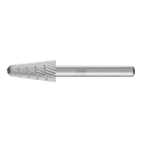 PFERD HSS Frässtift Rundkegelform L Ø 12x25 mm Schaft-Ø 6 mm Z 3 universal mittel fein Spanbrecher