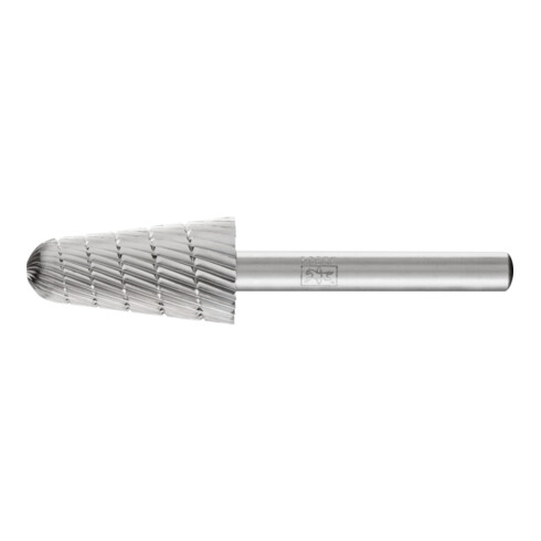 PFERD HSS Frässtift Rundkegelform L Ø 16x30mm Schaft-Ø 6 mm Z 3 universal mittel fein Spanbrecher
