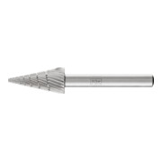 PFERD HSS Frässtift Spitzkegelform G Ø 12x25 mm Schaft-Ø 6 mm Z 3 universal mittel fein Spanbrecher