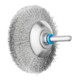 PFERD INOX-TOTAL Kegelbürste ungezopft KBUIT Ø70x10mm Schaft-Ø6 mm Edelstahl-Draht-Ø0,15-1