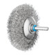 PFERD INOX-TOTAL Kegelbürste ungezopft KBUIT Ø80x10mm Schaft-Ø6 mm Edelstahl-Draht-Ø0,30-1