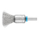 PFERD INOX-TOTAL Pinselbürste ungezopft PBUIT Ø15 mm Schaft-Ø6 mm Edelstahl-Draht-Ø0,15-1