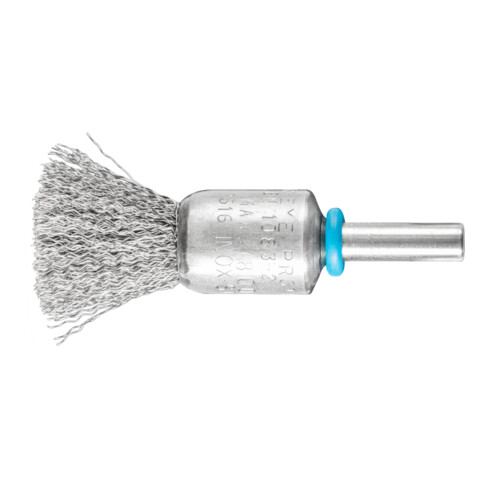 PFERD INOX-TOTAL Pinselbürste ungezopft PBUIT Ø15 mm Schaft-Ø6 mm Edelstahl-Draht-Ø0,20