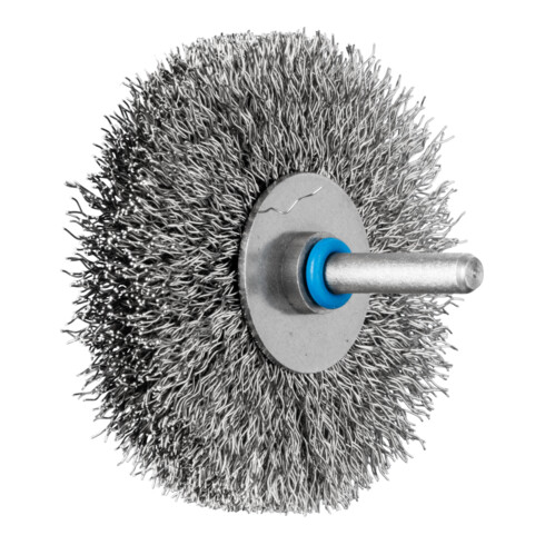 PFERD INOX-TOTAL Rundbürste ungezopft RBUIT Ø70x15 mm Schaft-Ø6 mm Edelstahl-Draht-Ø0,30