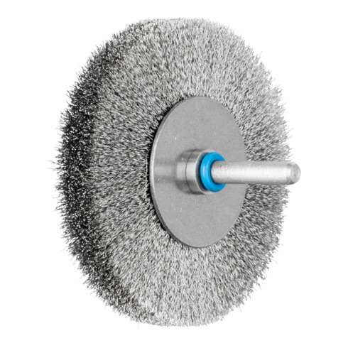 PFERD INOX-TOTAL Rundbürste ungezopft RBUIT Ø80x15 mm Schaft-Ø6 mm Edelstahl-Draht-Ø0,15