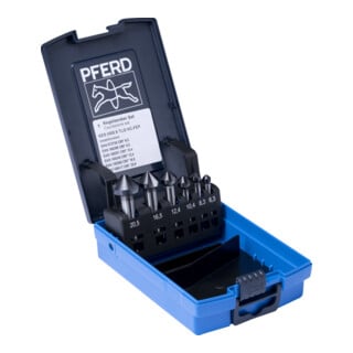 PFERD Jeu de fraises HSS DIN 335 C90 degrés, HC-FEP, diamètre extérieur 6 mm