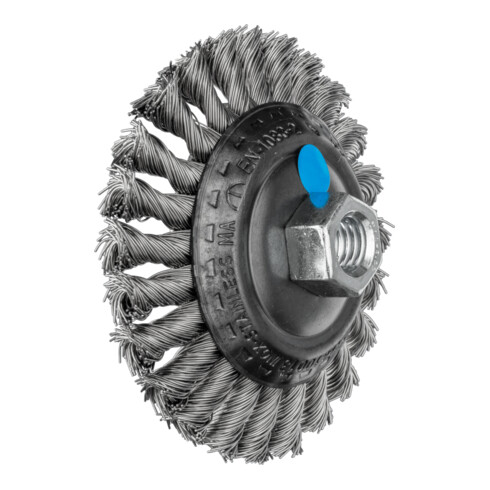PFERD Kegelbürste gezopft KBG Ø 100x13 mm M14 Edelstahl-Draht-Ø 0,50mm Winkelschleifer (1)