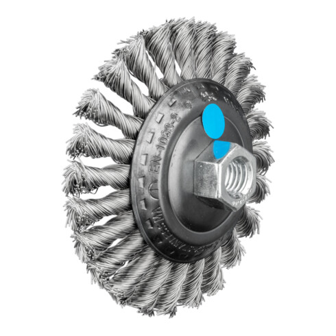 PFERD Kegelbürste gezopft KBG Ø 115x15 mm M14 Edelstahl-Draht-Ø 0,50mm Winkelschleifer (1)