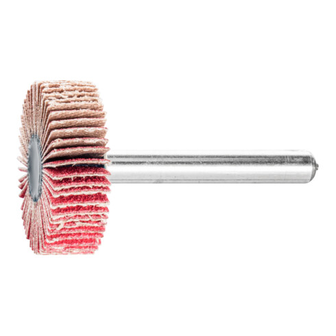 PFERD Keramikkorn Fächerschleifer F Ø 30x10mm Schaft-Ø 6 mm CO-COOL120 hoher Abtrag auf Edelstahl