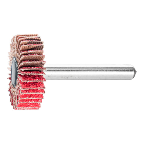 PFERD Keramikkorn Fächerschleifer F Ø 30x10mm Schaft-Ø 6 mm CO-COOL60 hoher Abtrag auf Edelstahl