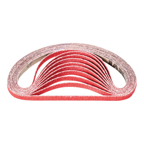 PFERD Keramikkorn Schleifband BA 12x520mm CO-COOL40 für Edelstahl-Schliff mit Bandschleifer (100)