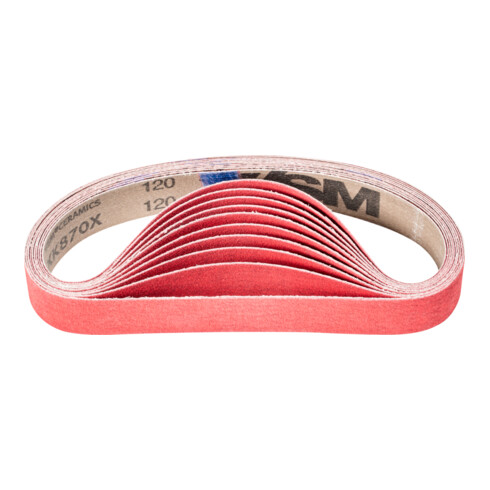PFERD Keramikkorn Schleifband BA 30x533 mm CO-COOL120 für Edelstahl-Schliff mit Rohrbandschleifer