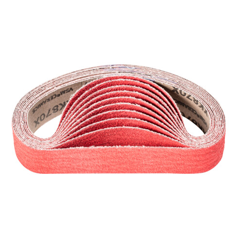 PFERD Keramikkorn Schleifband BA 35x450mm CO-COOL60 für Edelstahl-Schliff mit Rohrbandschleifer