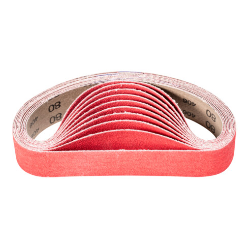 PFERD Keramikkorn Schleifband BA 35x450mm CO-COOL80 für Edelstahl-Schliff mit Rohrbandschleifer
