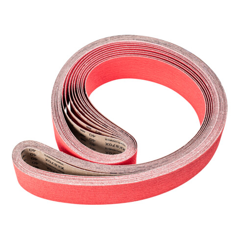 PFERD Keramikkorn Schleifband BA 75x2500mm CO-COOL40 für Edelstahl-Schliff mit Bandschleifer
