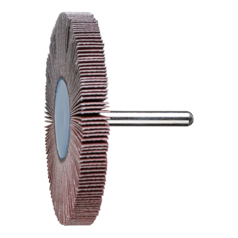 PFERD Korund Fächerschleifer F Ø 80x10mm Schaft-Ø 6 mm A120 für Feinschliff und Finish
