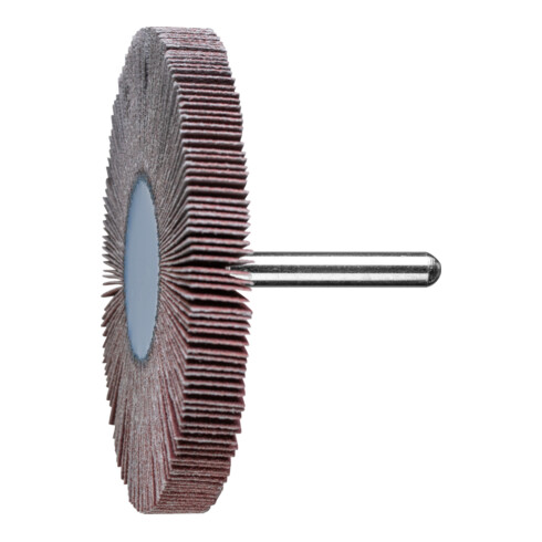 PFERD Korund Fächerschleifer F Ø 80x10mm Schaft-Ø 6 mm A150 für Feinschliff und Finish