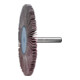 PFERD Korund Fächerschleifer F Ø 80x5 mm Schaft-Ø 6 mm A60 für Feinschliff und Finish-1