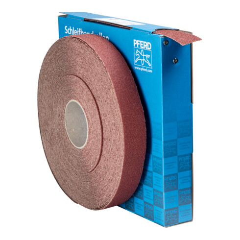 PFERD Korund Schleifbandrolle Gewebe SBR Breite 40mmxLänge 50m A40 für universelle Anwendung