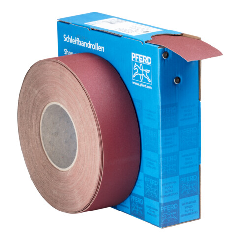 PFERD Korund Schleifbandrolle Gewebe SBR Breite 50mmxLänge 50m A240 für universelle Anwendung