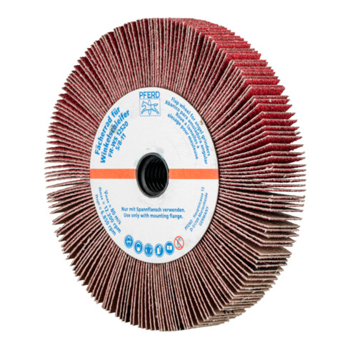 PFERD Lamellenschleifrad für Winkelschleifer FR WS Ø 125x20mm 5/8-11 CO-COOL80 für Edelstahl