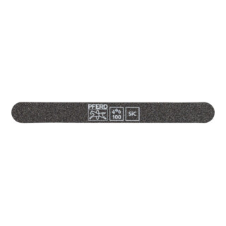 Pferd lime à aiguiser SF-R147-15-5 flexible, 147x15x5mm, SiC K 100, extrémités arrondies