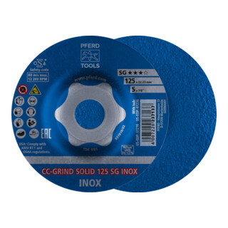 PFERD Meule CC-GRIND-SOLID SG-INOX 125 mm